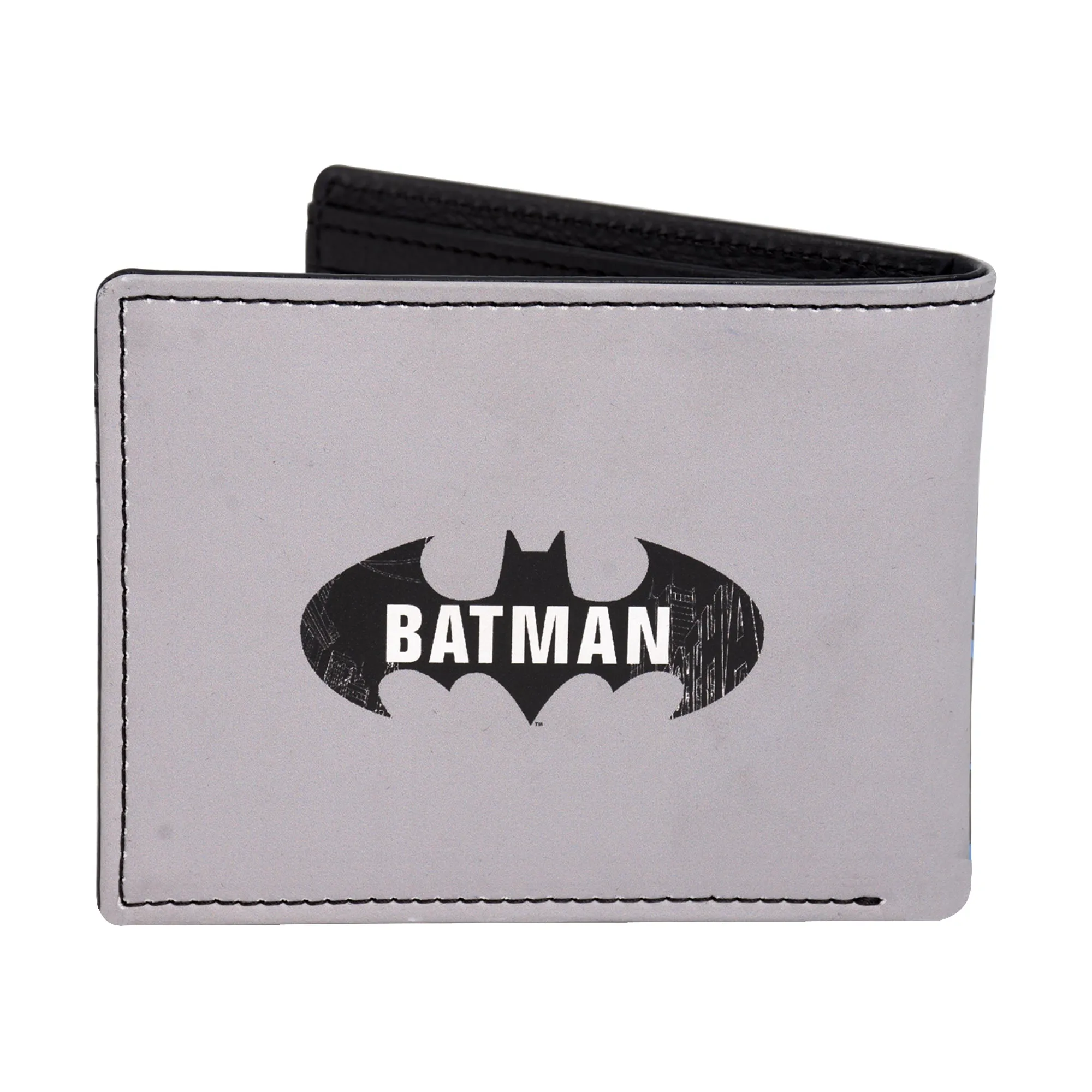 Portefeuille Batman DC Comics à rabat avec impression de visage, dans un étui décoratif en métal, Chaussures Multi ecco