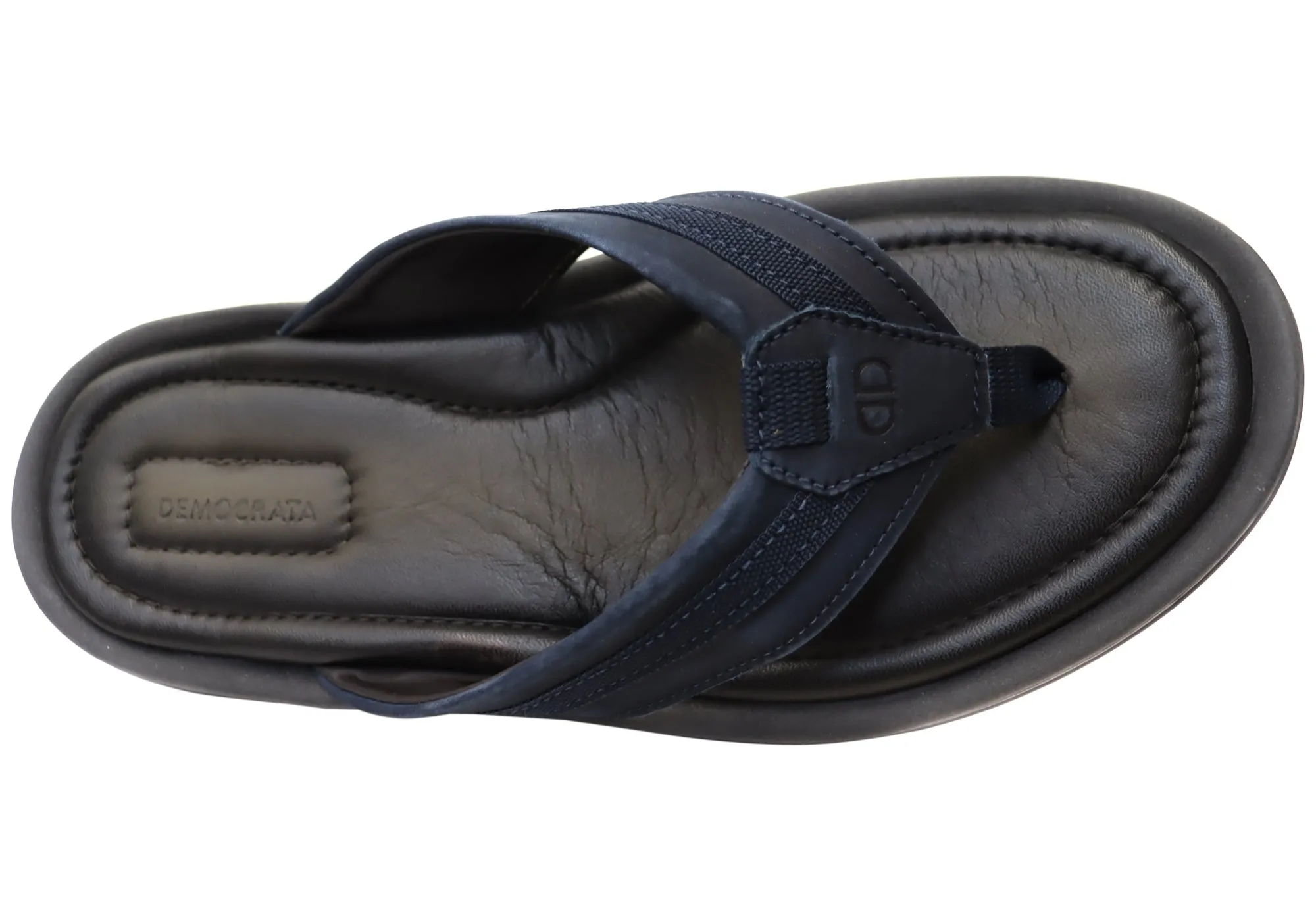 Sandales tongs confortables en cuir brésilien pour hommes Democrata, chaussures Democrata