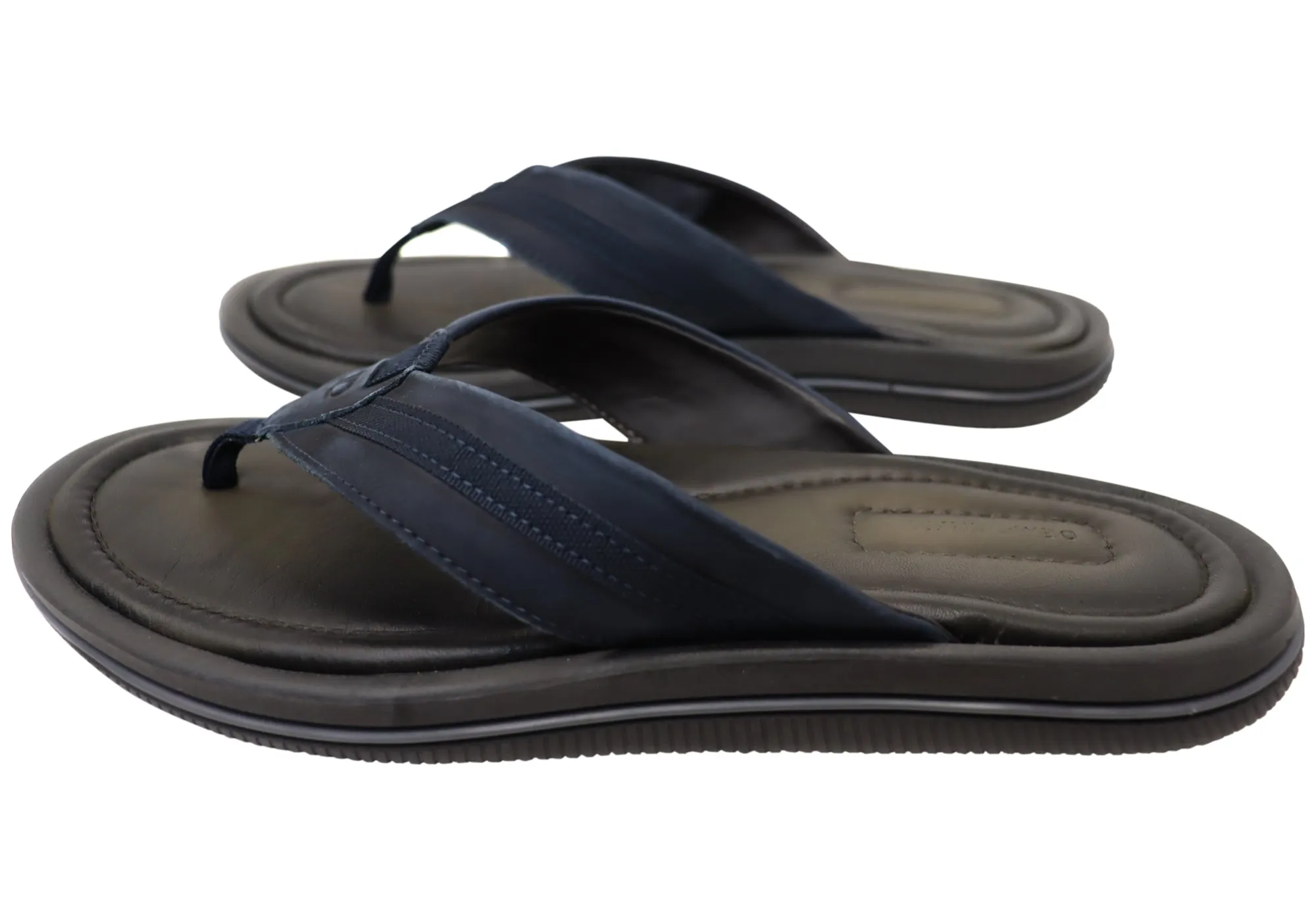 Sandales tongs confortables en cuir brésilien pour hommes Democrata, chaussures Democrata