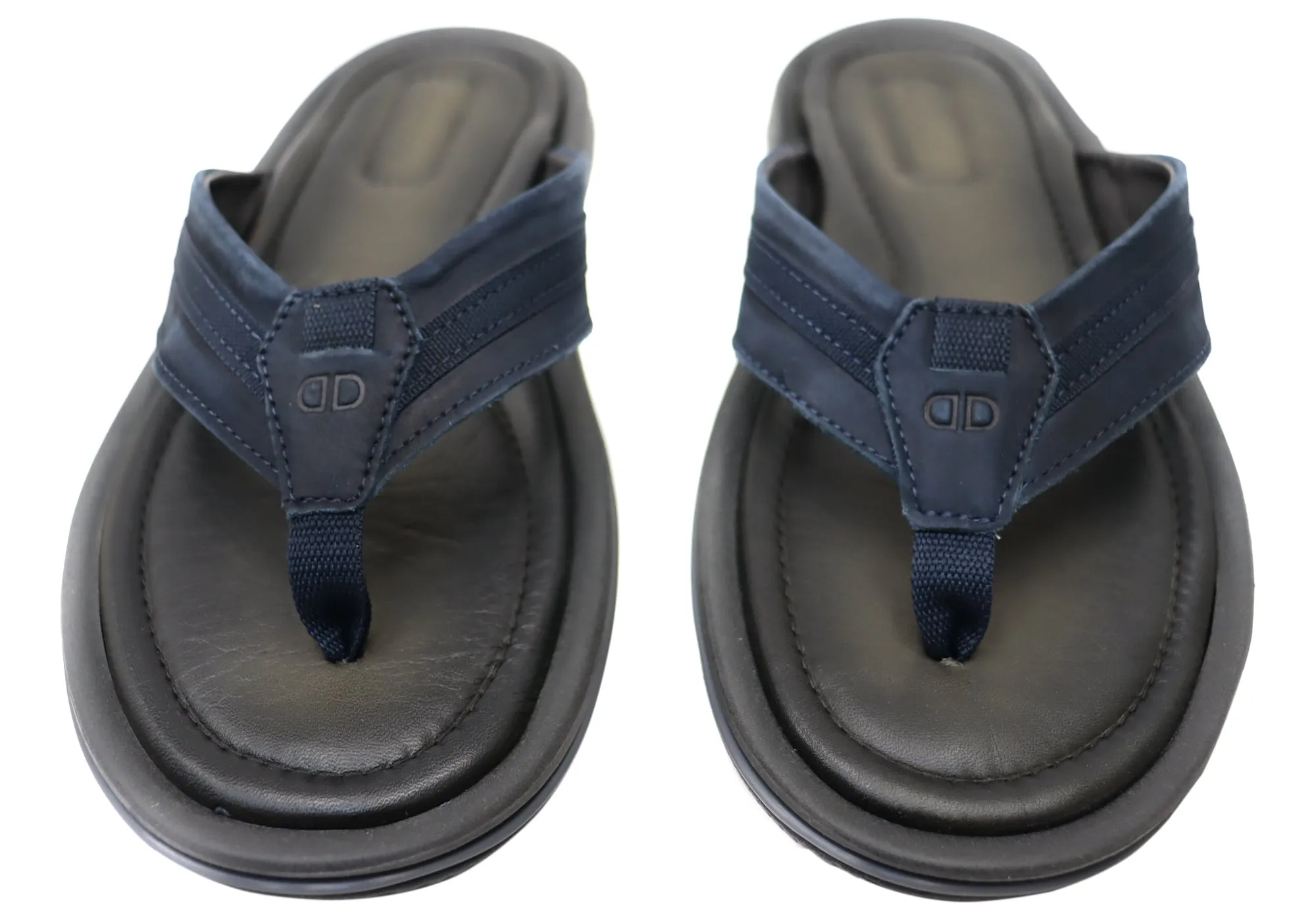 Sandales tongs confortables en cuir brésilien pour hommes Democrata, chaussures Democrata