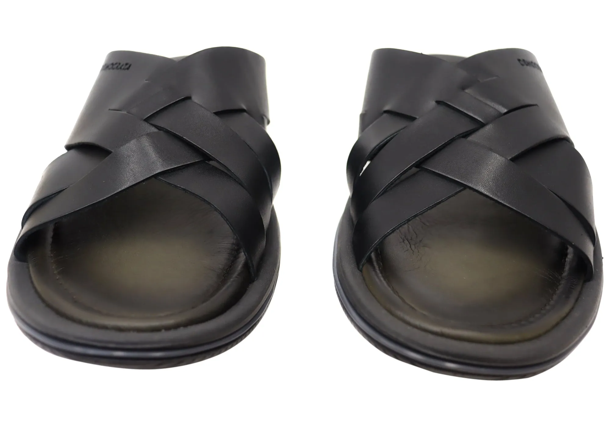Sandales coulissantes confortables en cuir pour hommes Democrata Pauly Fabriquées au Brésil Chaussures Democrata