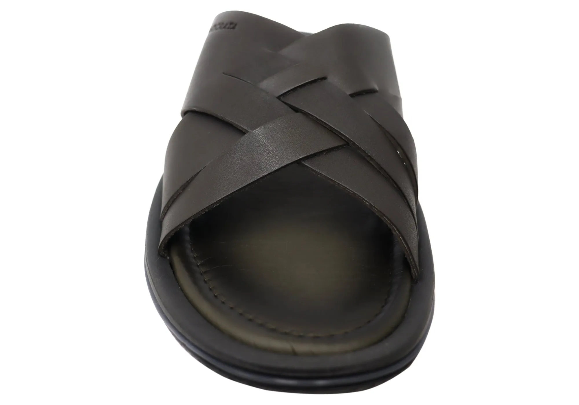 Sandales coulissantes confortables en cuir pour hommes Democrata Pauly Fabriquées au Brésil Chaussures Democrata