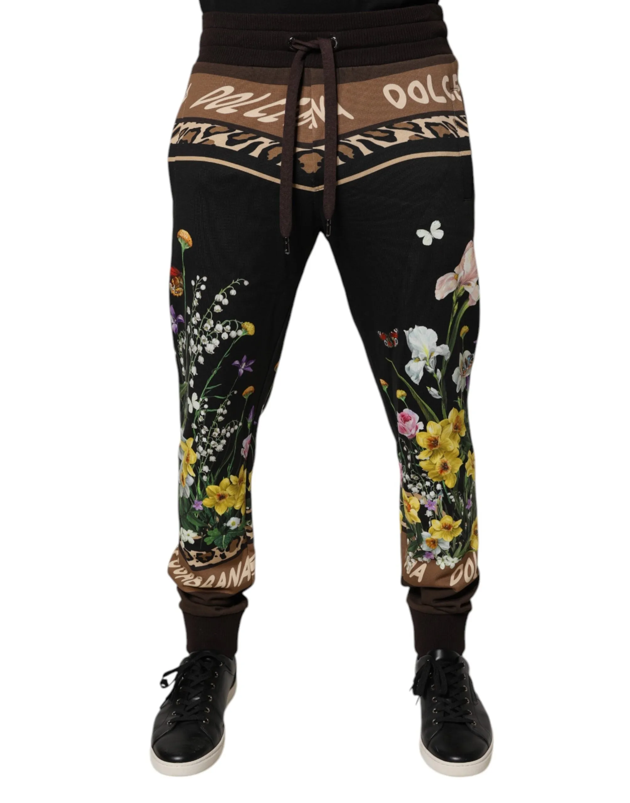Dolce & Gabbana Pantalon de jogging en coton floral pour hommes