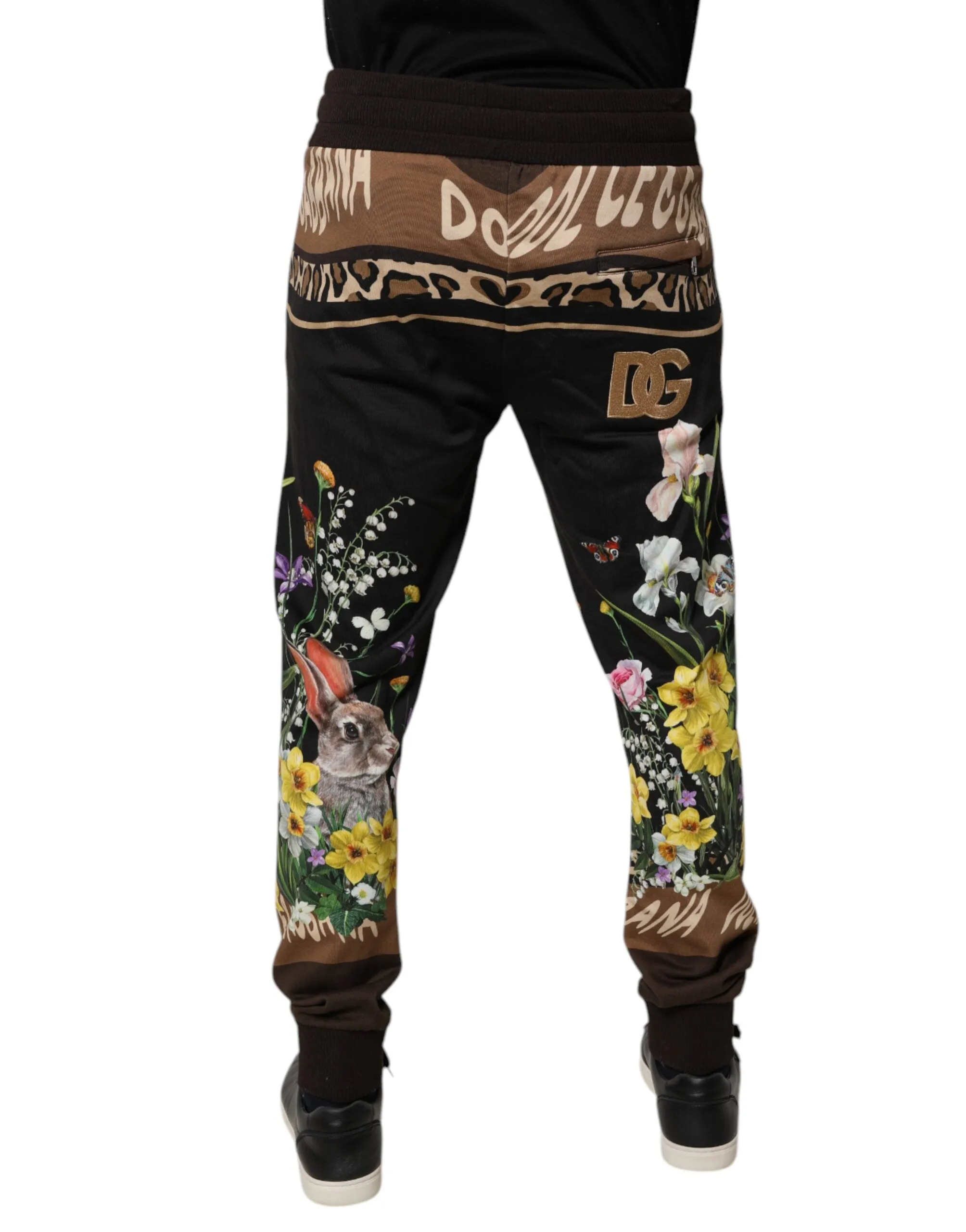 Dolce & Gabbana Pantalon de jogging en coton floral pour hommes