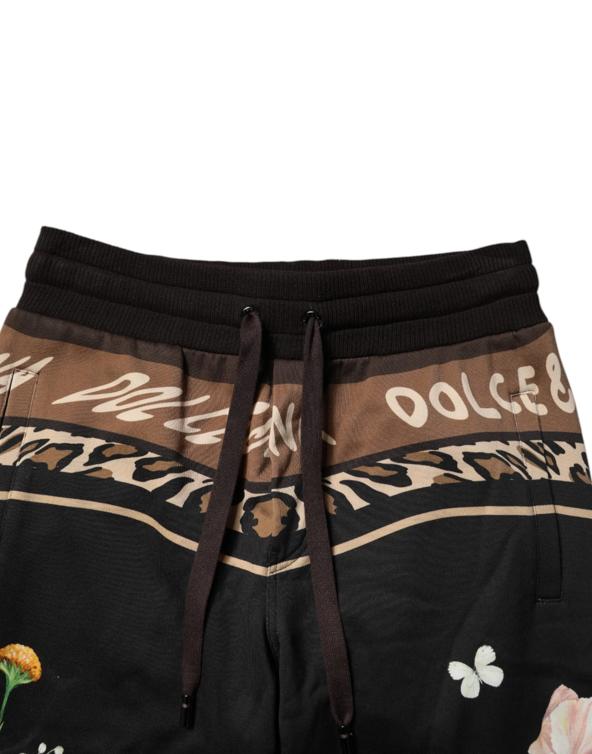 Dolce & Gabbana Pantalon de jogging en coton floral pour hommes