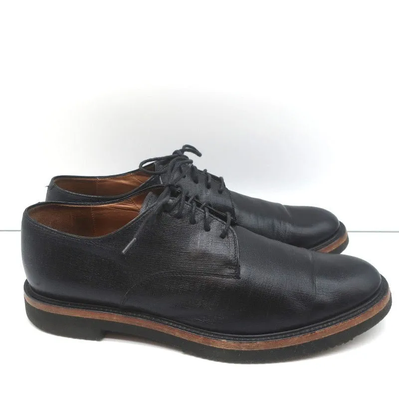 Dries Van Noten Richelieu Noir en Cuir Texturé Taille 41 Chaussures Derby