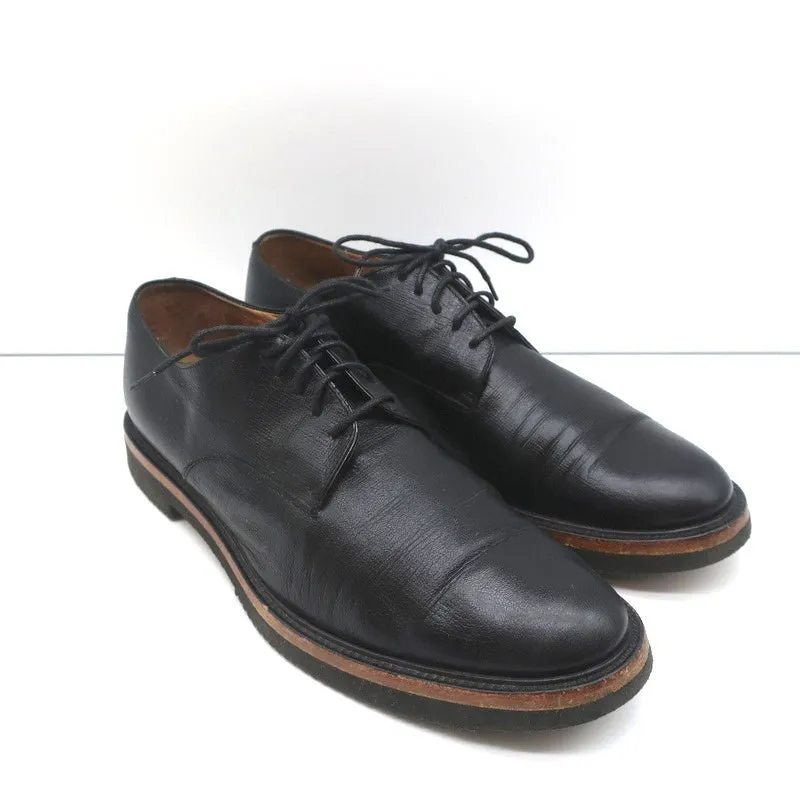 Dries Van Noten Richelieu Noir en Cuir Texturé Taille 41 Chaussures Derby