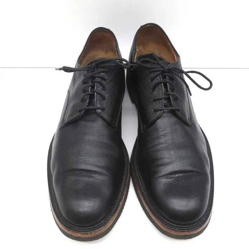 Dries Van Noten Richelieu Noir en Cuir Texturé Taille 41 Chaussures Derby