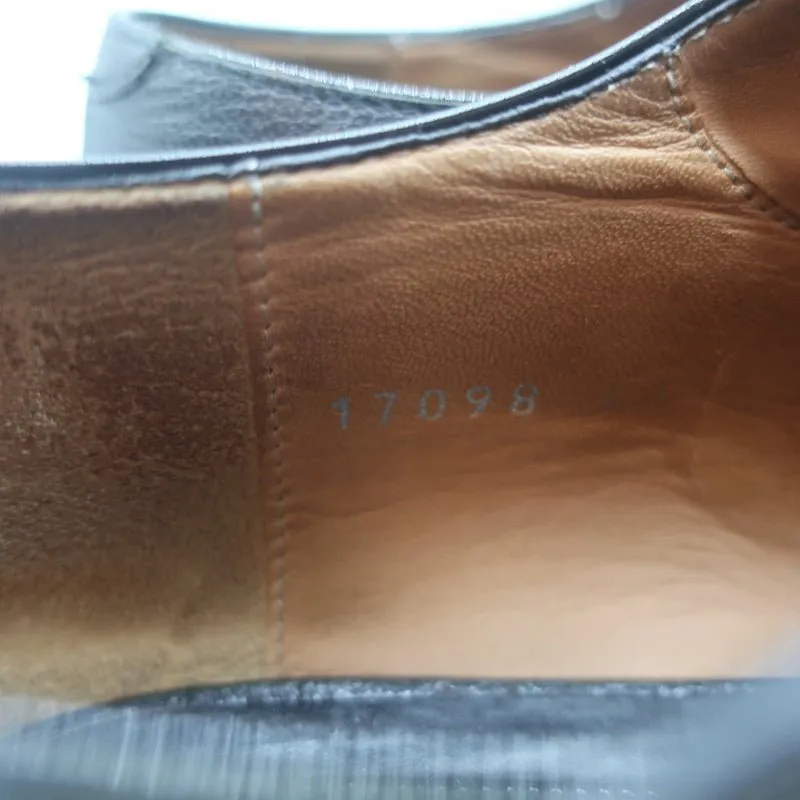 Dries Van Noten Richelieu Noir en Cuir Texturé Taille 41 Chaussures Derby