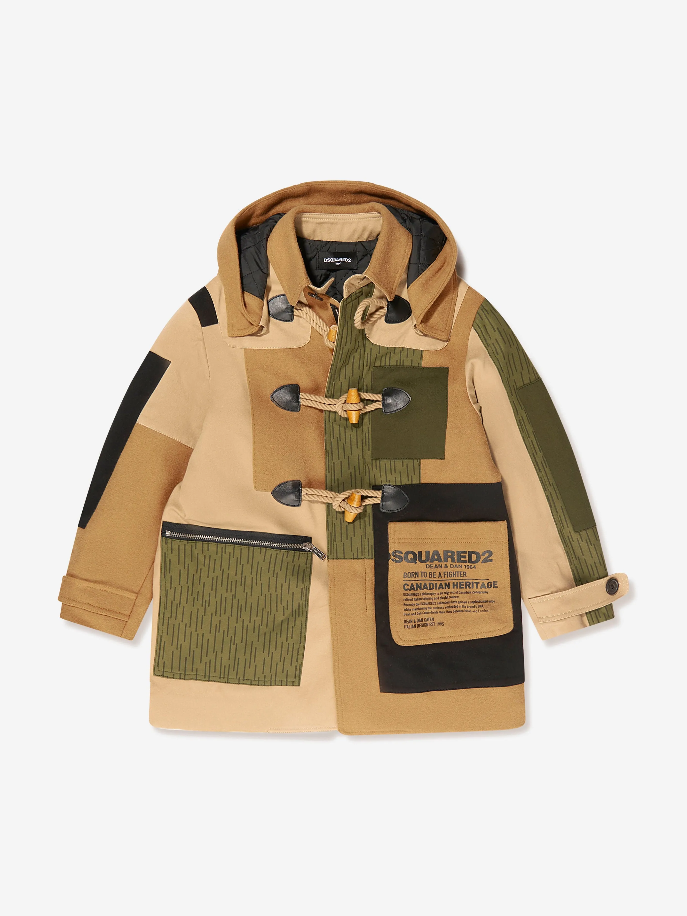 Dsquared2 Manteau Duffle à Capuche avec Patch pour Garçons