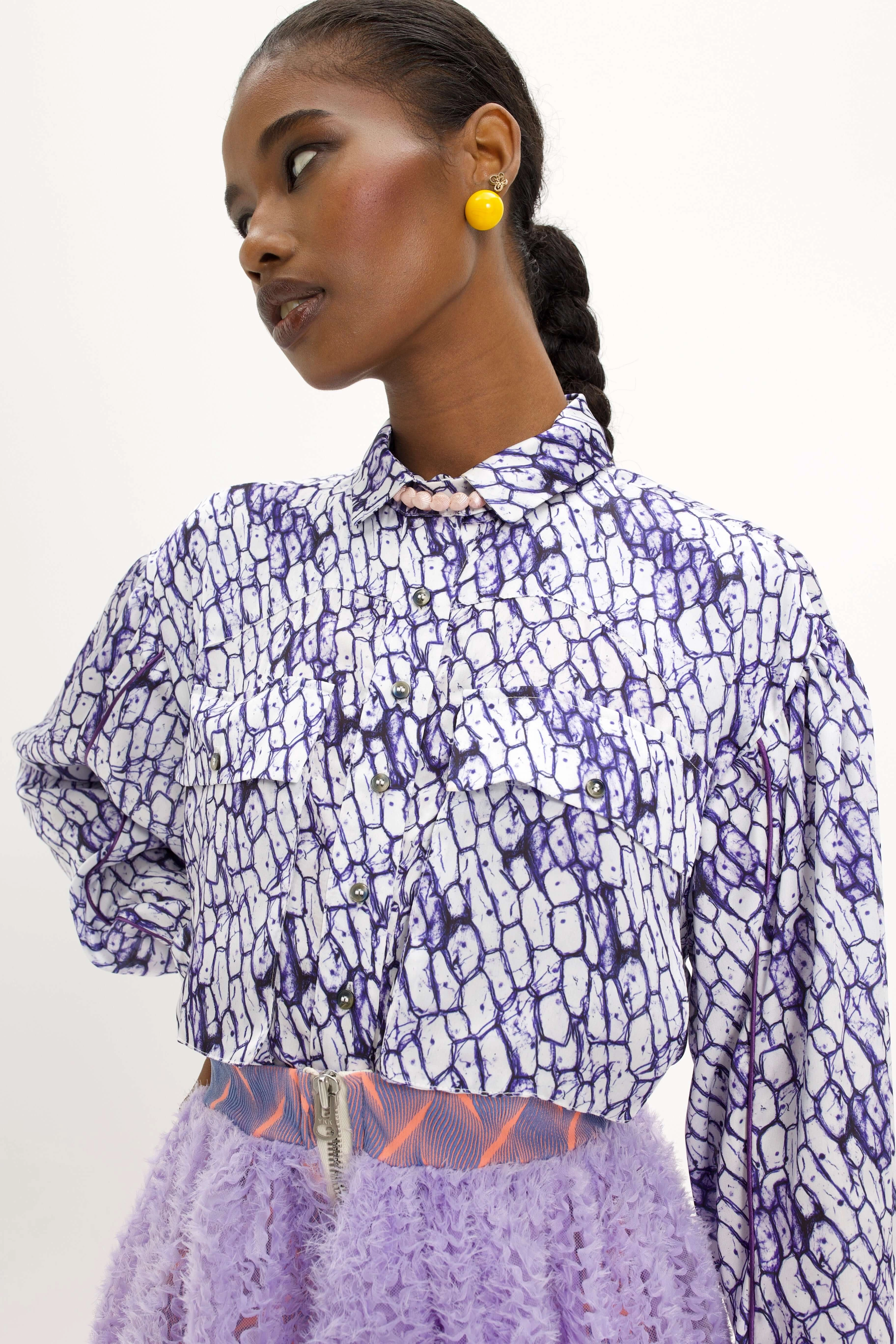 Elwood Shirt in Inked Cells Print