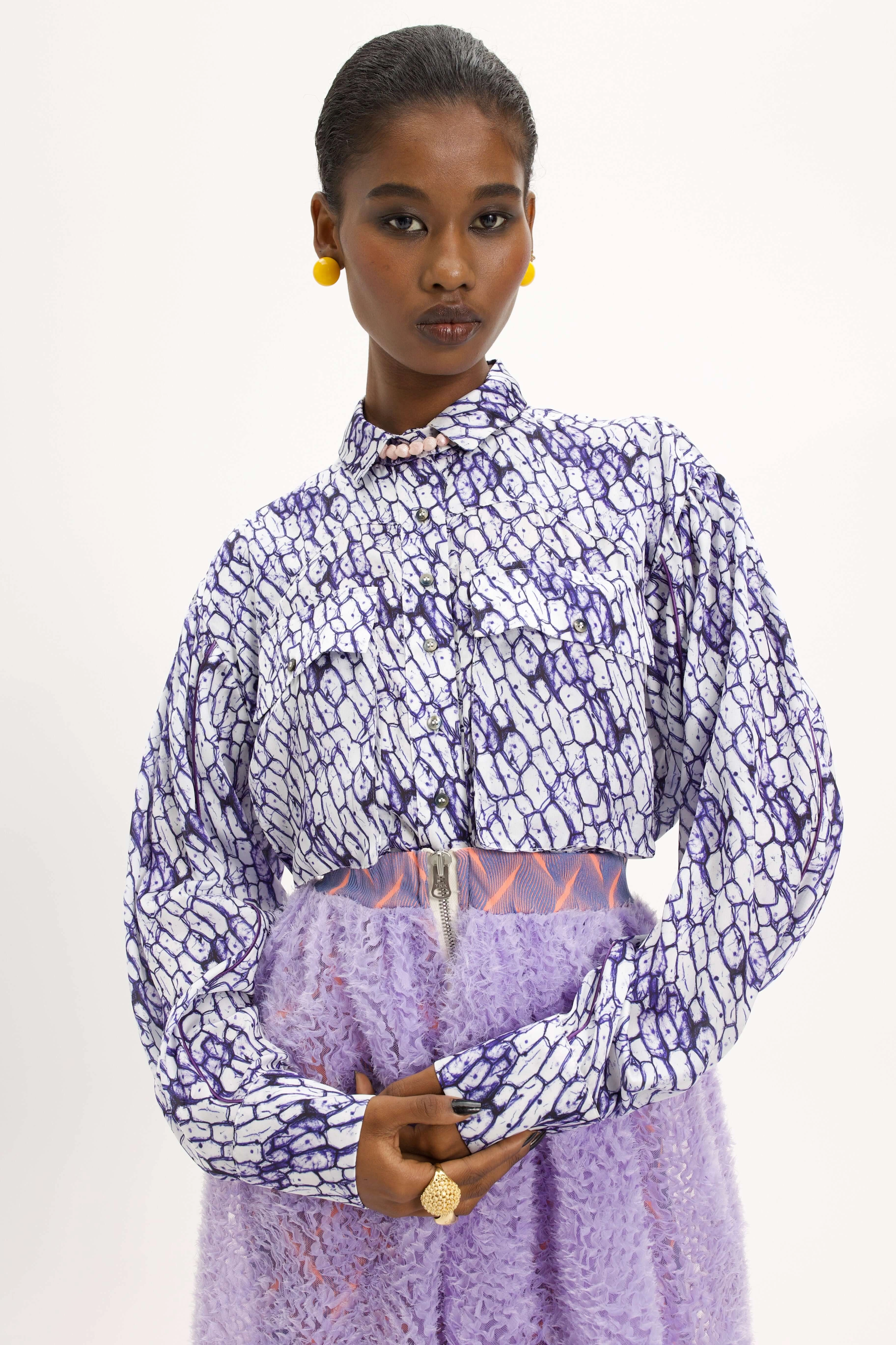 Elwood Shirt in Inked Cells Print