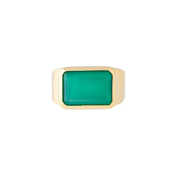 Bague cocktail en agate Fairley Green Chaussures_Fairley