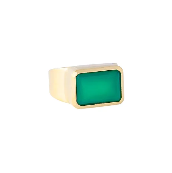Bague cocktail en agate Fairley Green Chaussures_Fairley