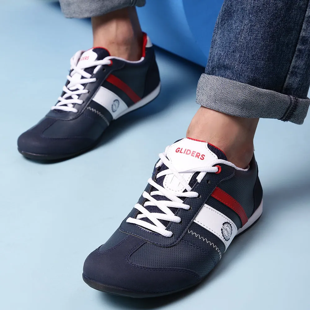 Chaussures décontractées à lacets Force 10 pour hommes - Bleu (LB09-52)
