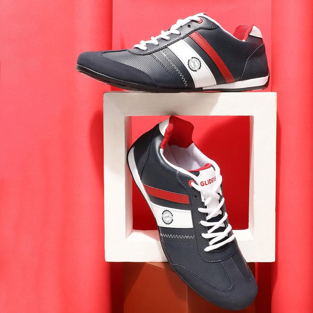 Chaussures décontractées à lacets Force 10 pour hommes - Bleu (LB09-52)