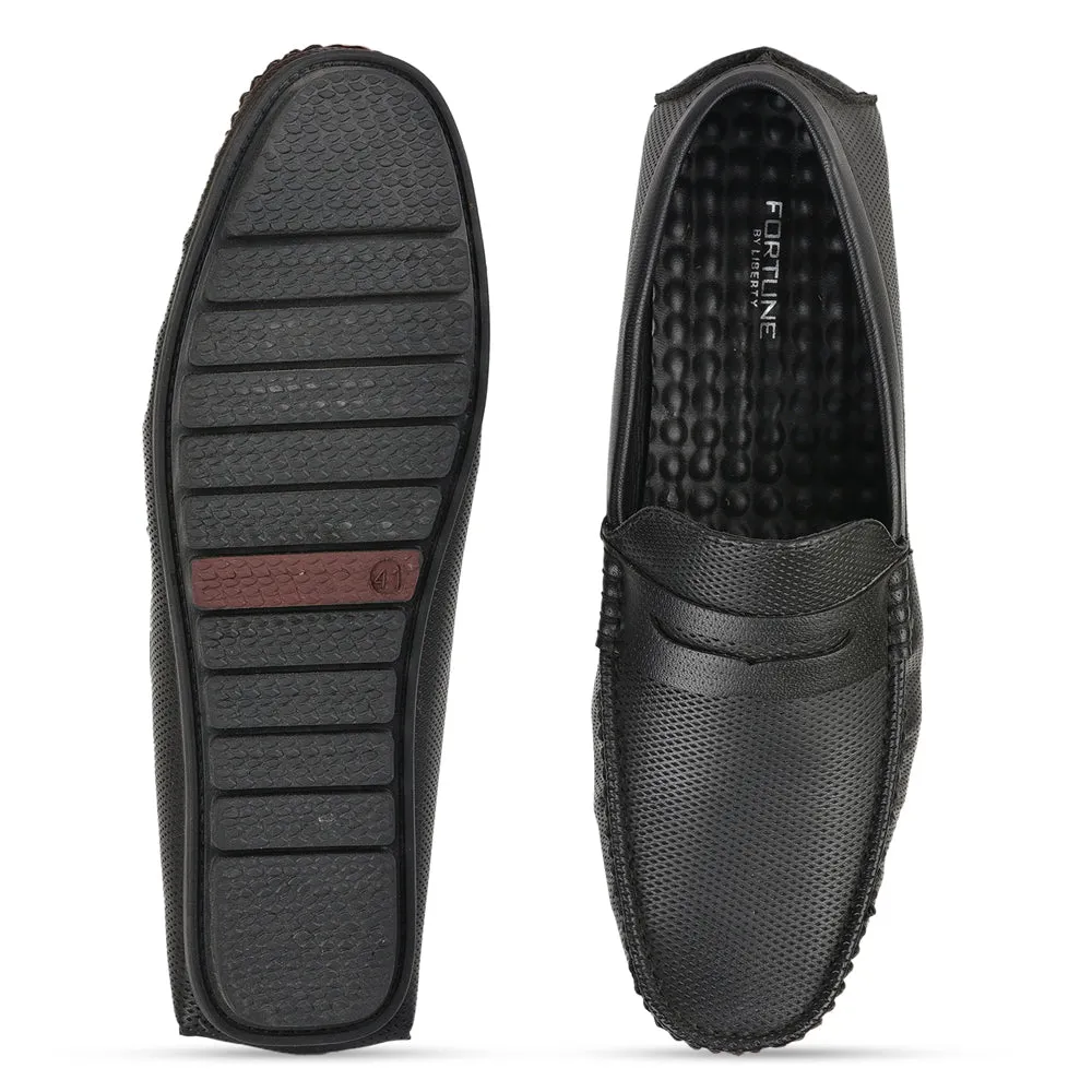Mocassins Décontractés Fortune (NOIR) Pour Hommes AVN-05 Par Liberty