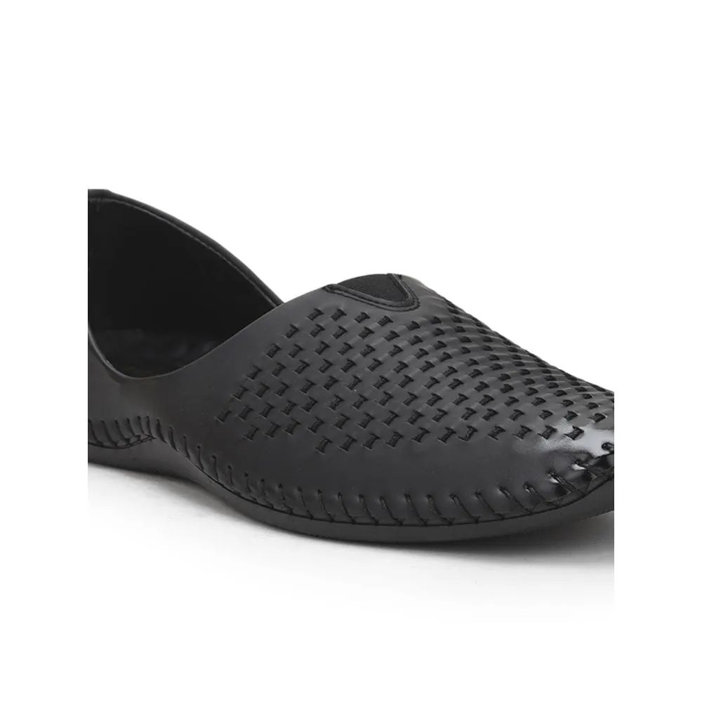 Chaussures Casual Mojari Noir Fortune Pour Hommes Avn-40 Par Liberty