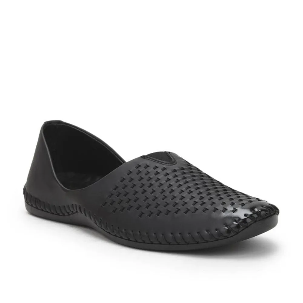 Chaussures Casual Mojari Noir Fortune Pour Hommes Avn-40 Par Liberty