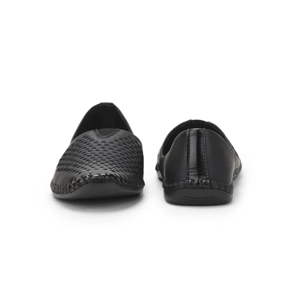 Chaussures Casual Mojari Noir Fortune Pour Hommes Avn-40 Par Liberty