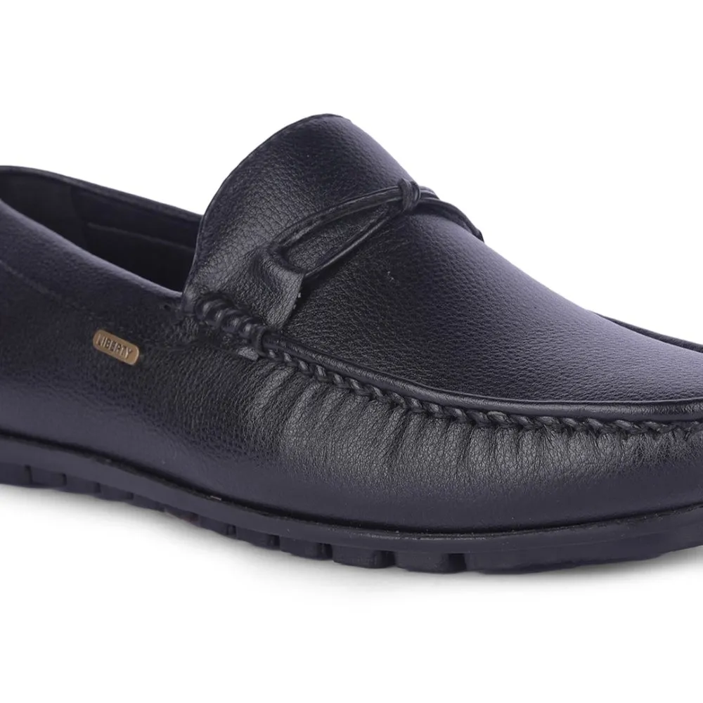 Mocassins Formels Fortune Noir Pour Hommes AVL-5 Par Liberty