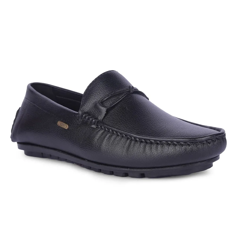 Mocassins Formels Fortune Noir Pour Hommes AVL-5 Par Liberty