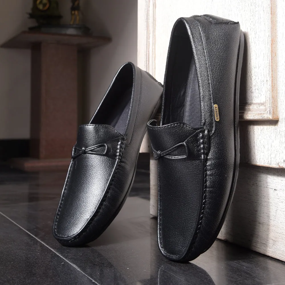 Mocassins Formels Fortune Noir Pour Hommes AVL-5 Par Liberty