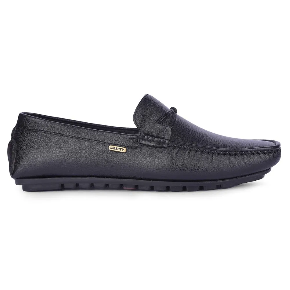 Mocassins Formels Fortune Noir Pour Hommes AVL-5 Par Liberty