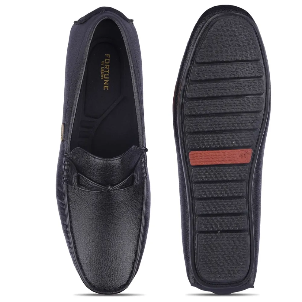 Mocassins Formels Fortune Noir Pour Hommes AVL-5 Par Liberty