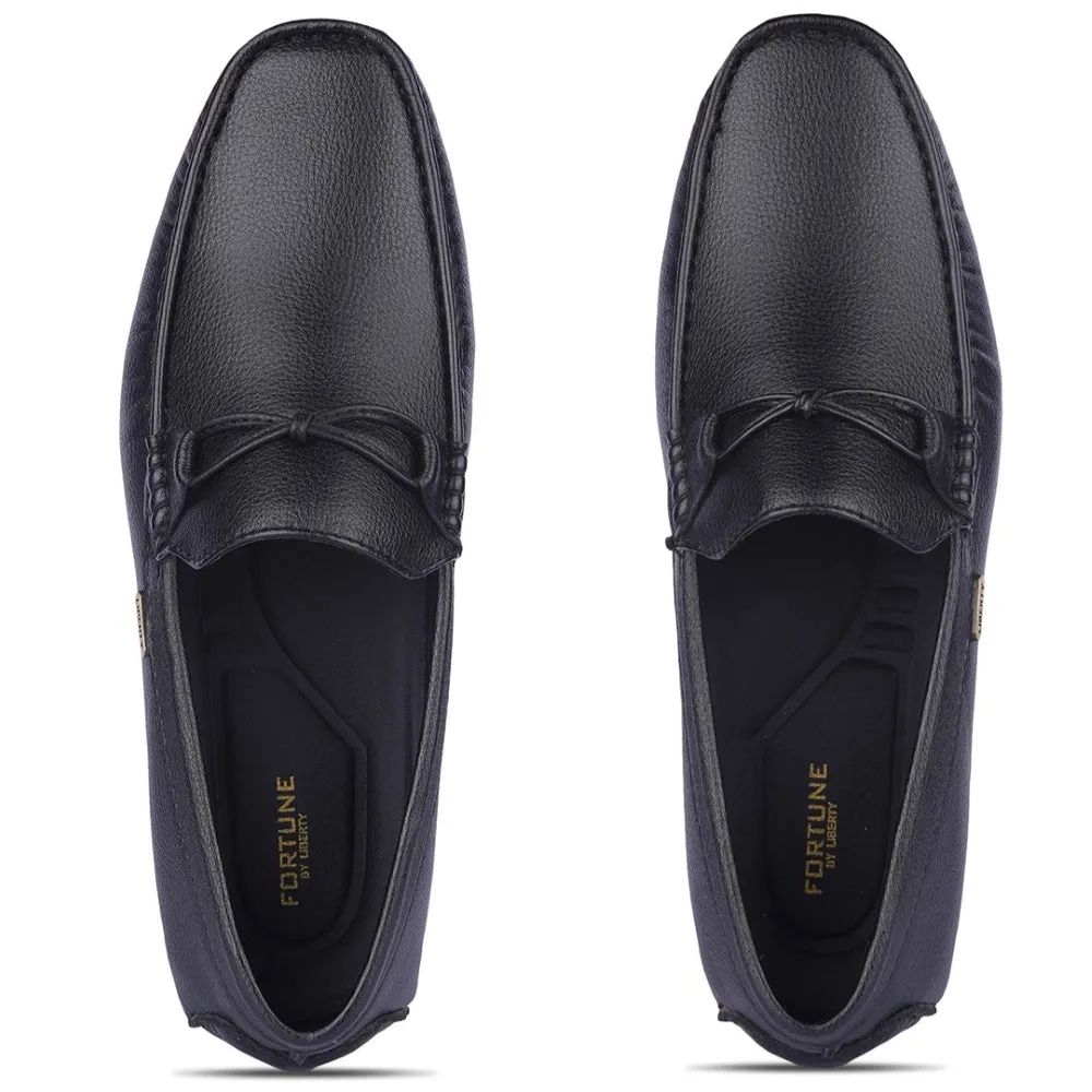 Mocassins Formels Fortune Noir Pour Hommes AVL-5 Par Liberty