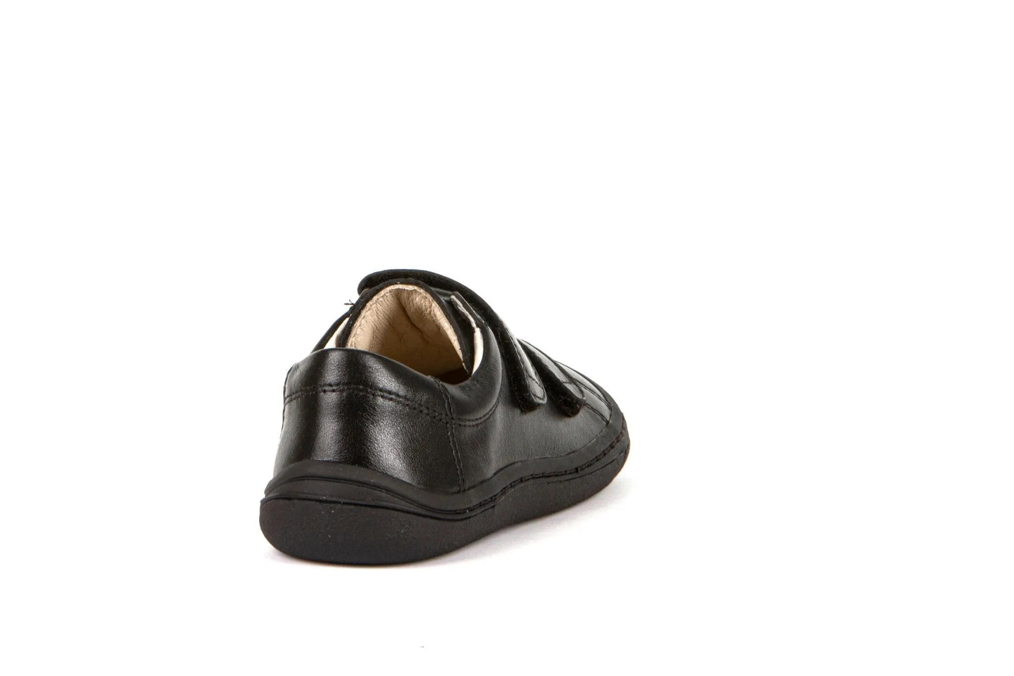 Froddo : Chaussures d'école à scratch Alex Barefoot - Cuir noir