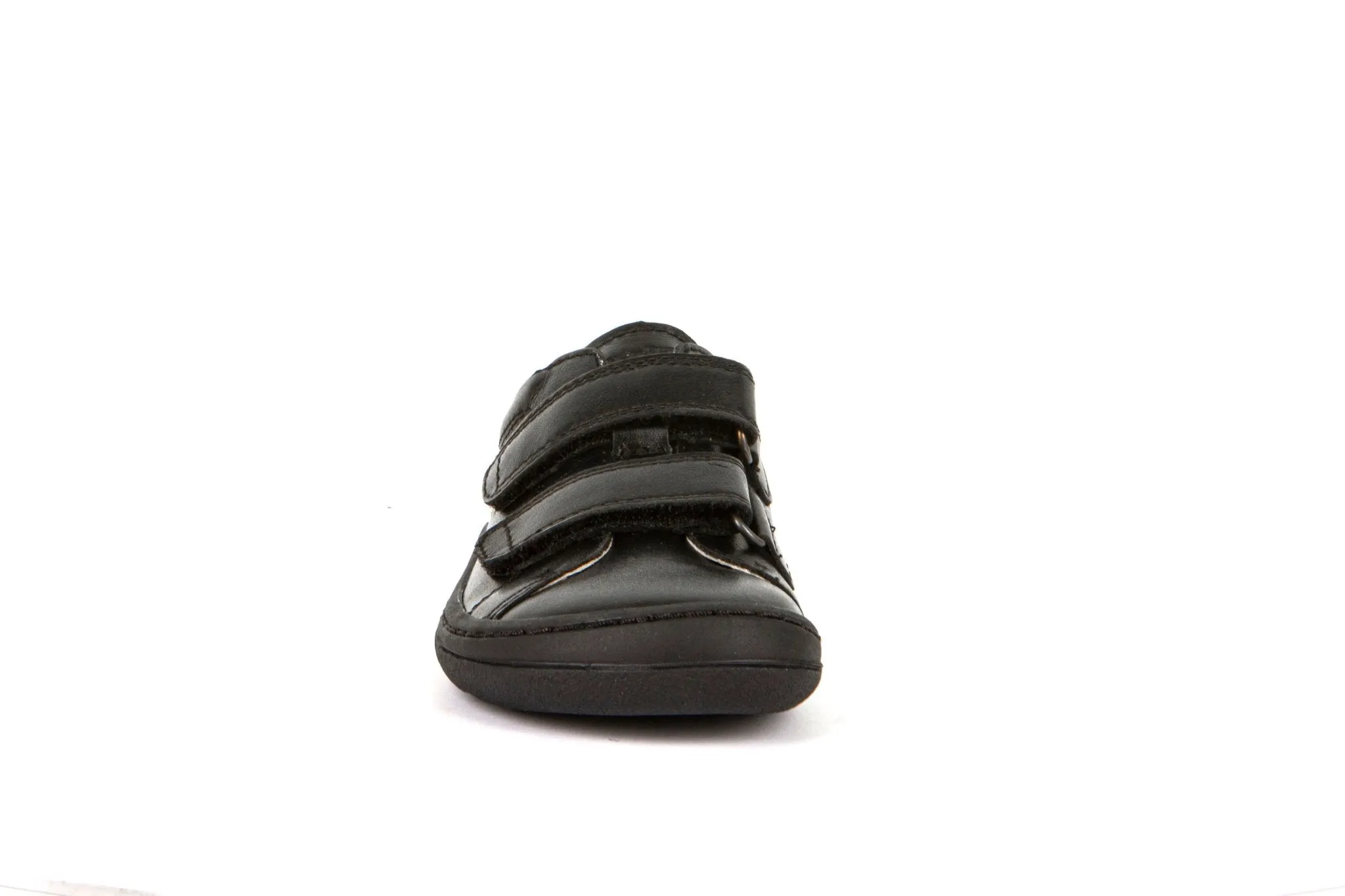 Froddo : Chaussures d'école à scratch Alex Barefoot - Cuir noir