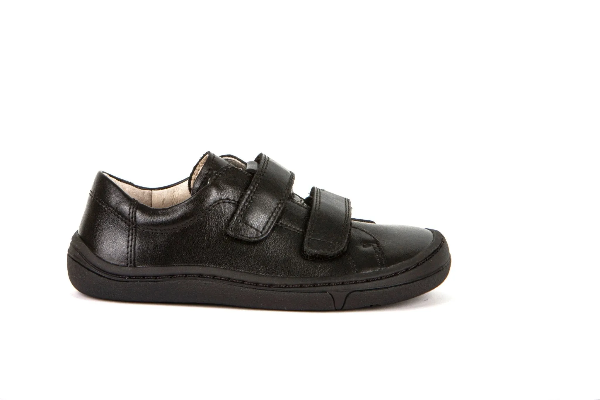 Froddo : Chaussures d'école à scratch Alex Barefoot - Cuir noir