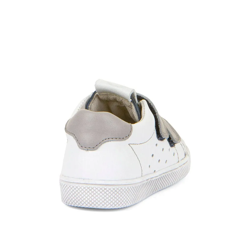 Froddo : Rosario Velcro Trainers - Lanières blanches / grises