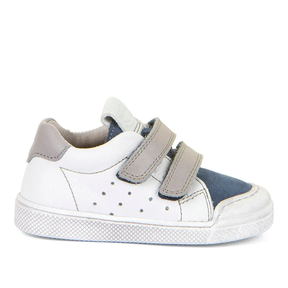 Froddo : Rosario Velcro Trainers - Lanières blanches / grises