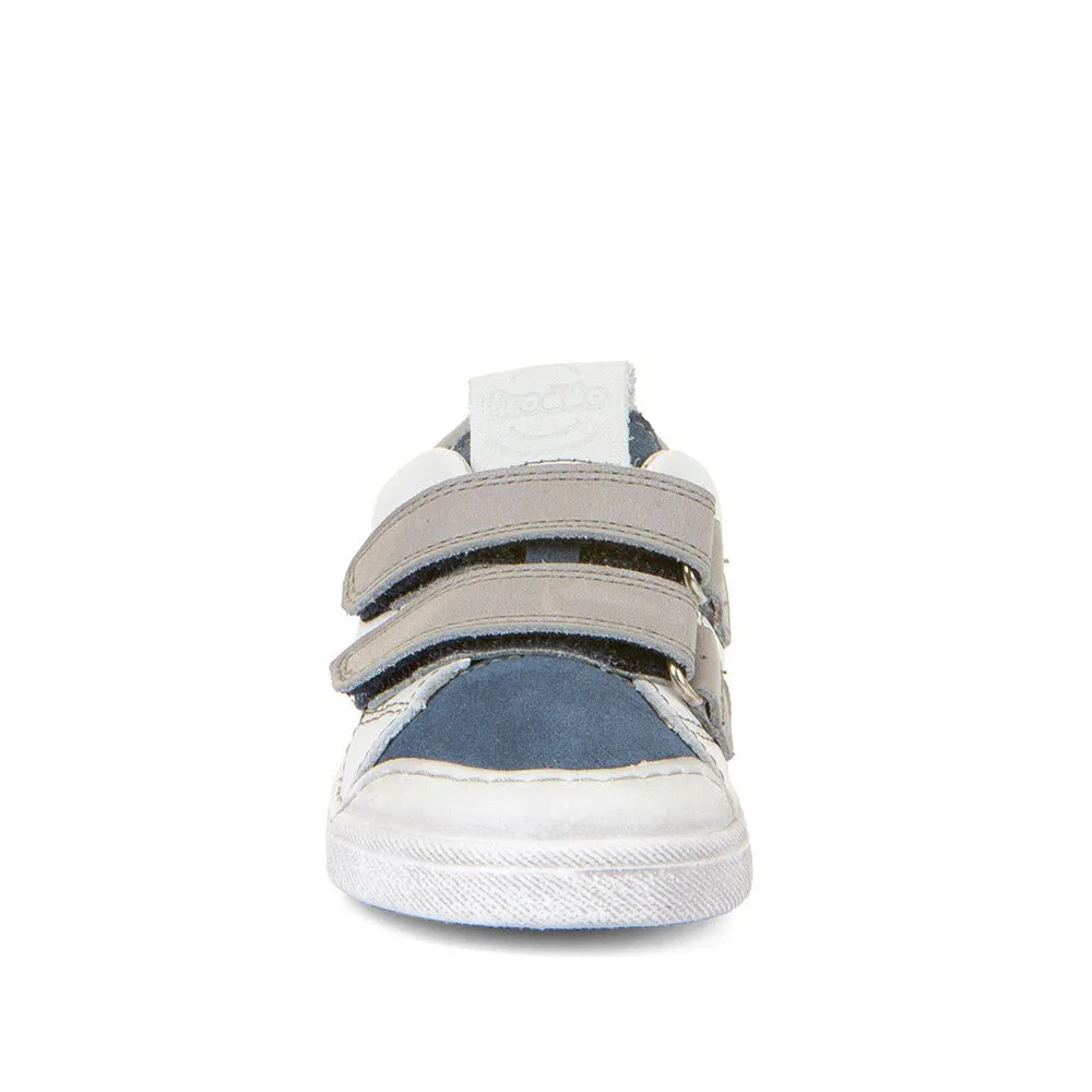 Froddo : Rosario Velcro Trainers - Lanières blanches / grises