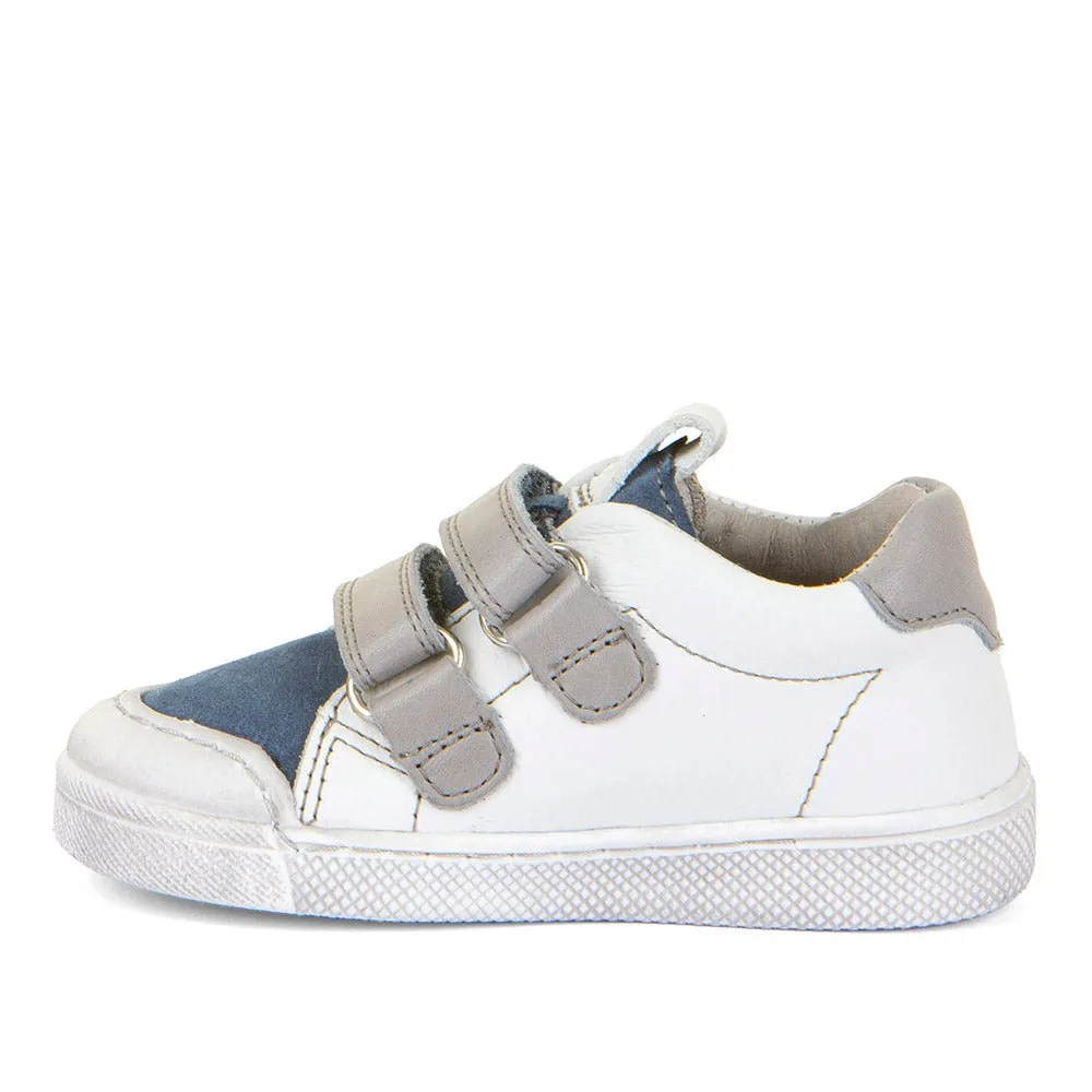 Froddo : Rosario Velcro Trainers - Lanières blanches / grises