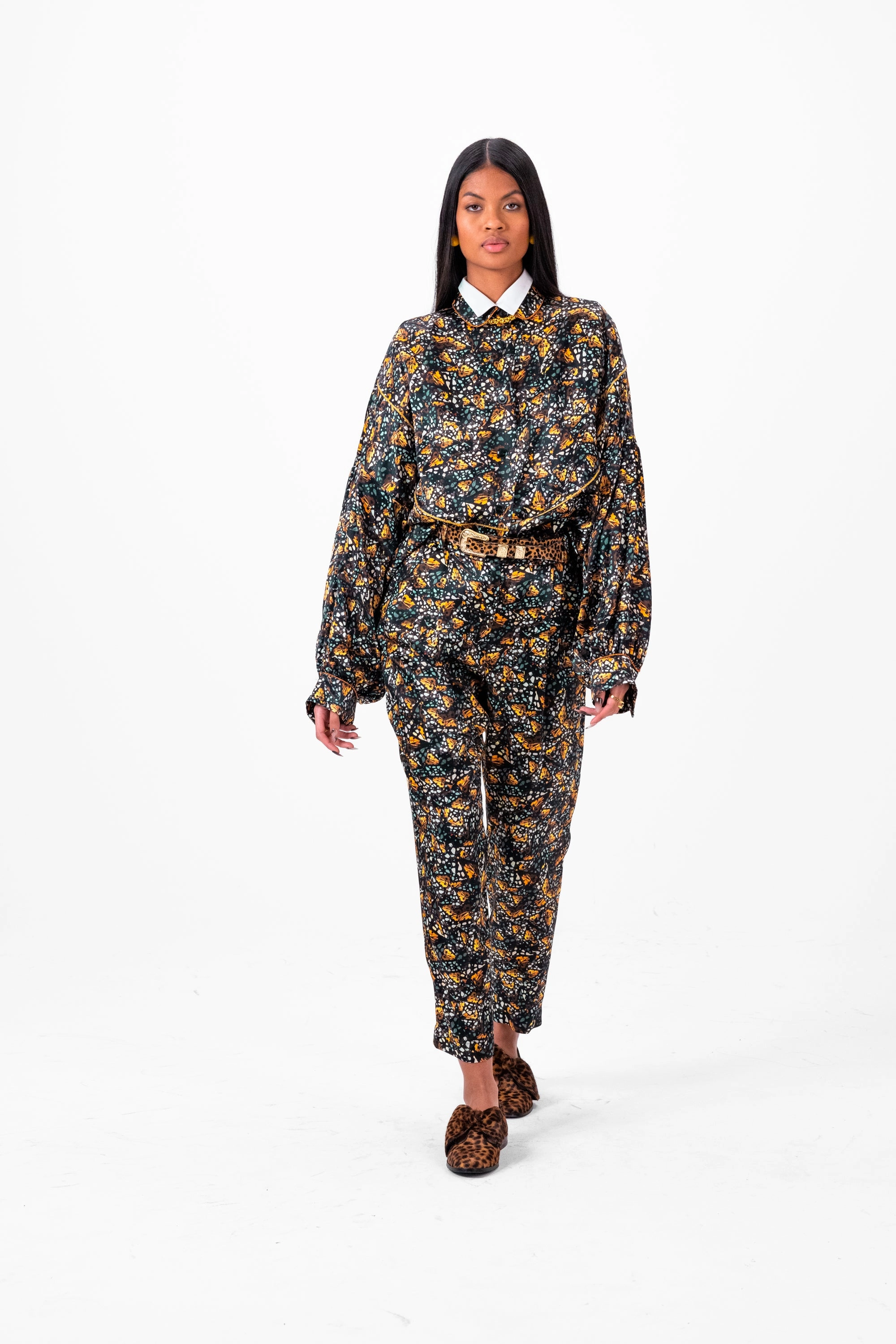 Gabriel pants in Hunter print