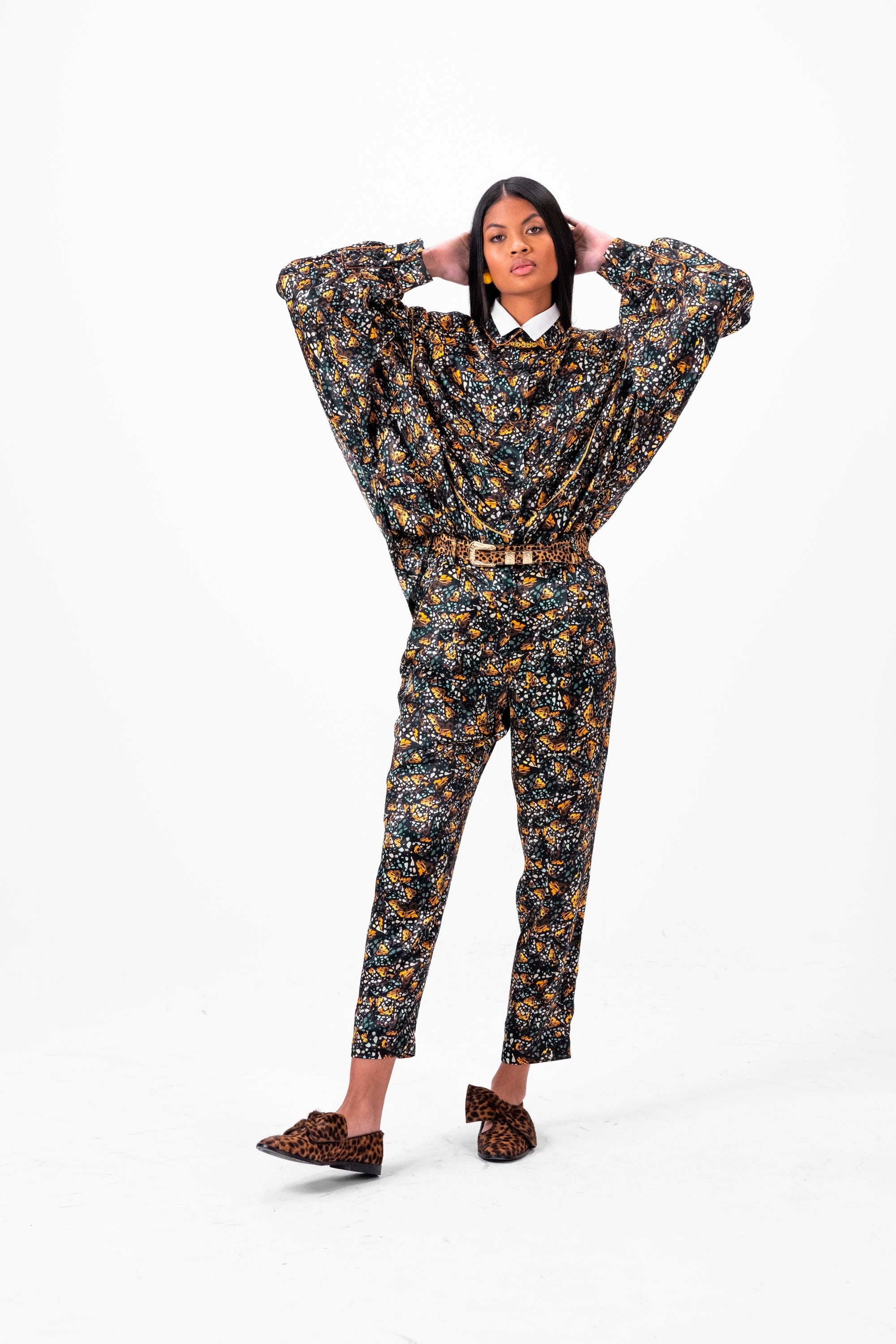 Gabriel pants in Hunter print