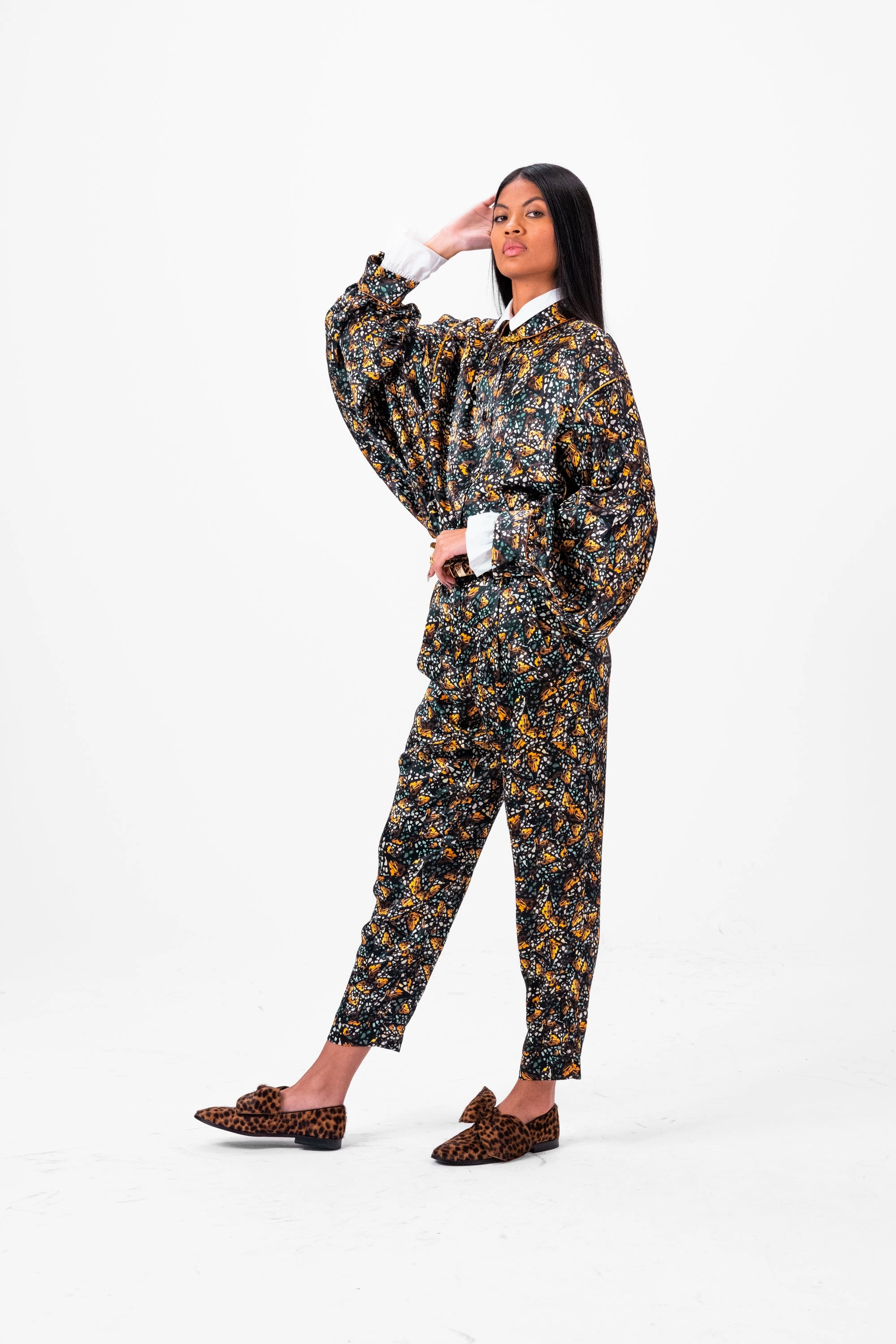 Gabriel pants in Hunter print