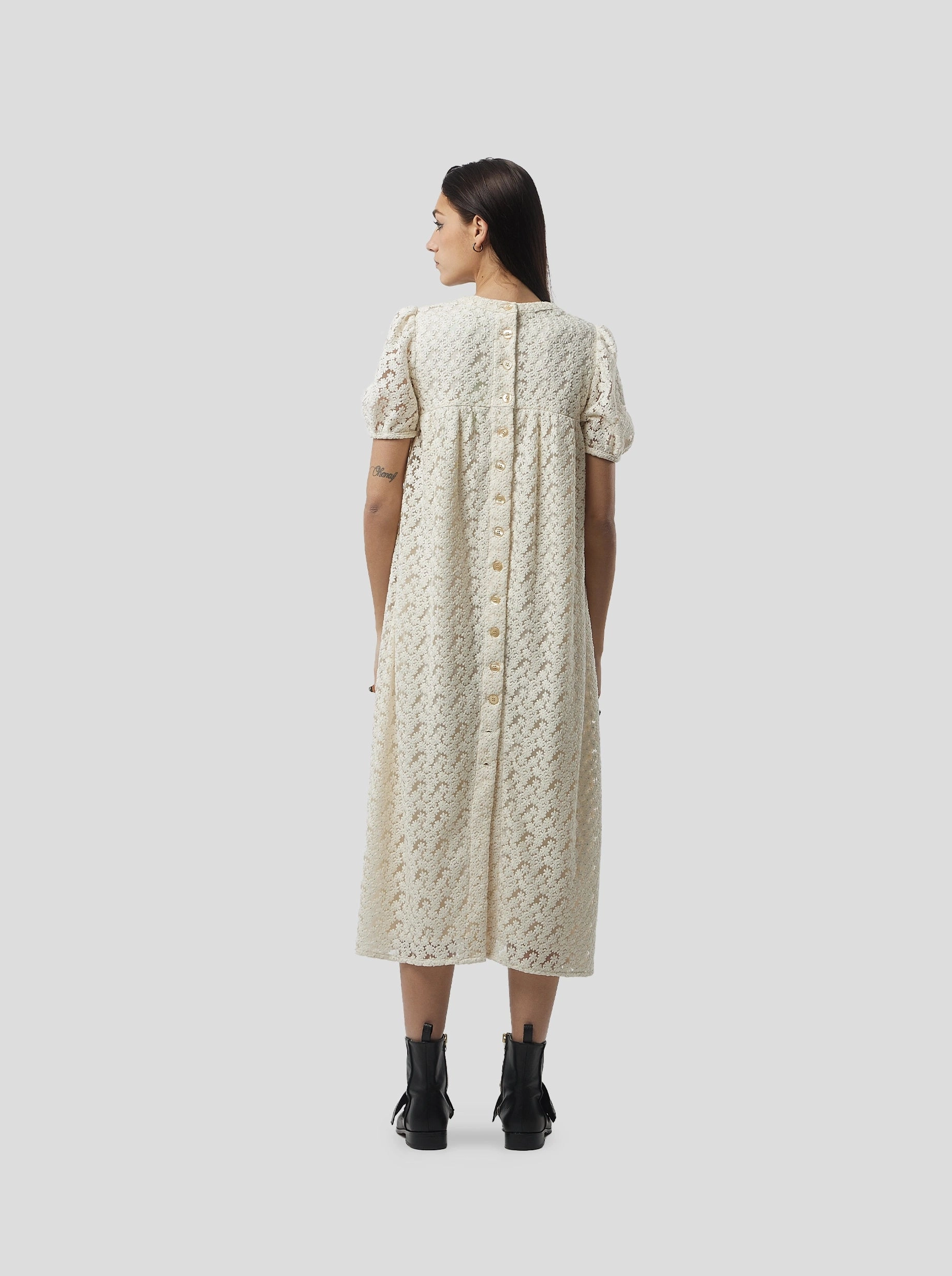 Robe Gaya en Dentelle Albâtre