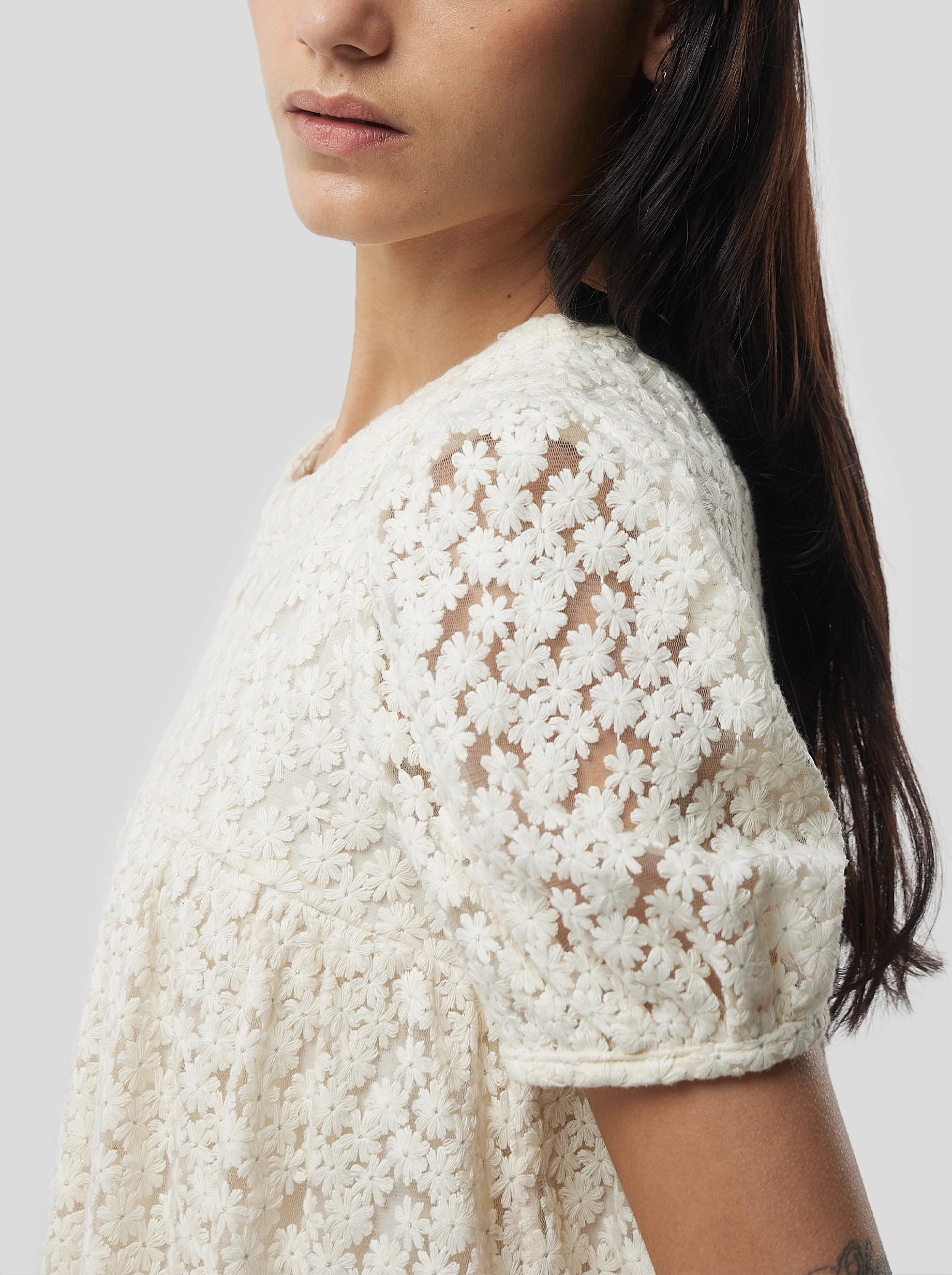 Robe Gaya en Dentelle Albâtre