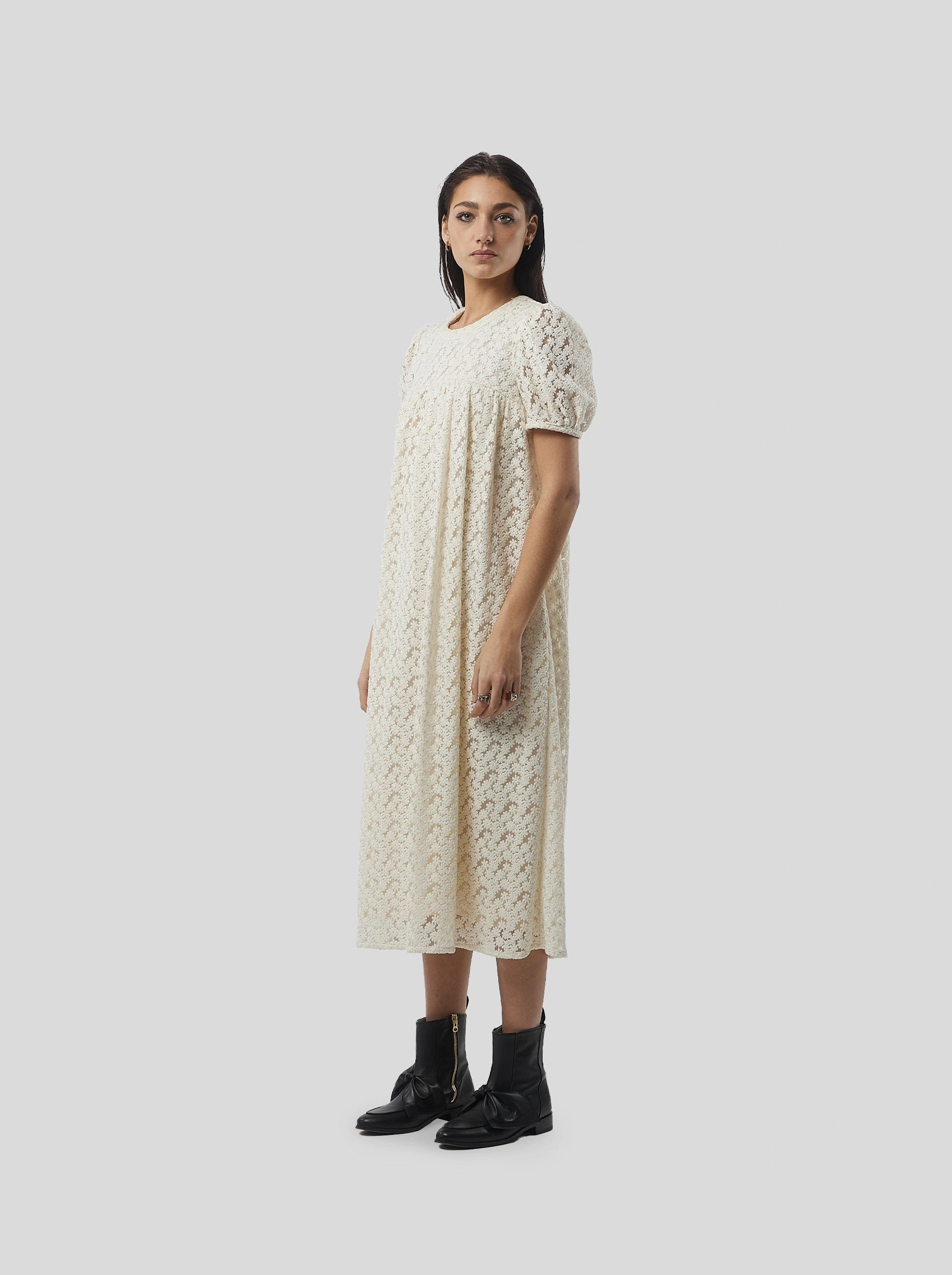 Robe Gaya en Dentelle Albâtre