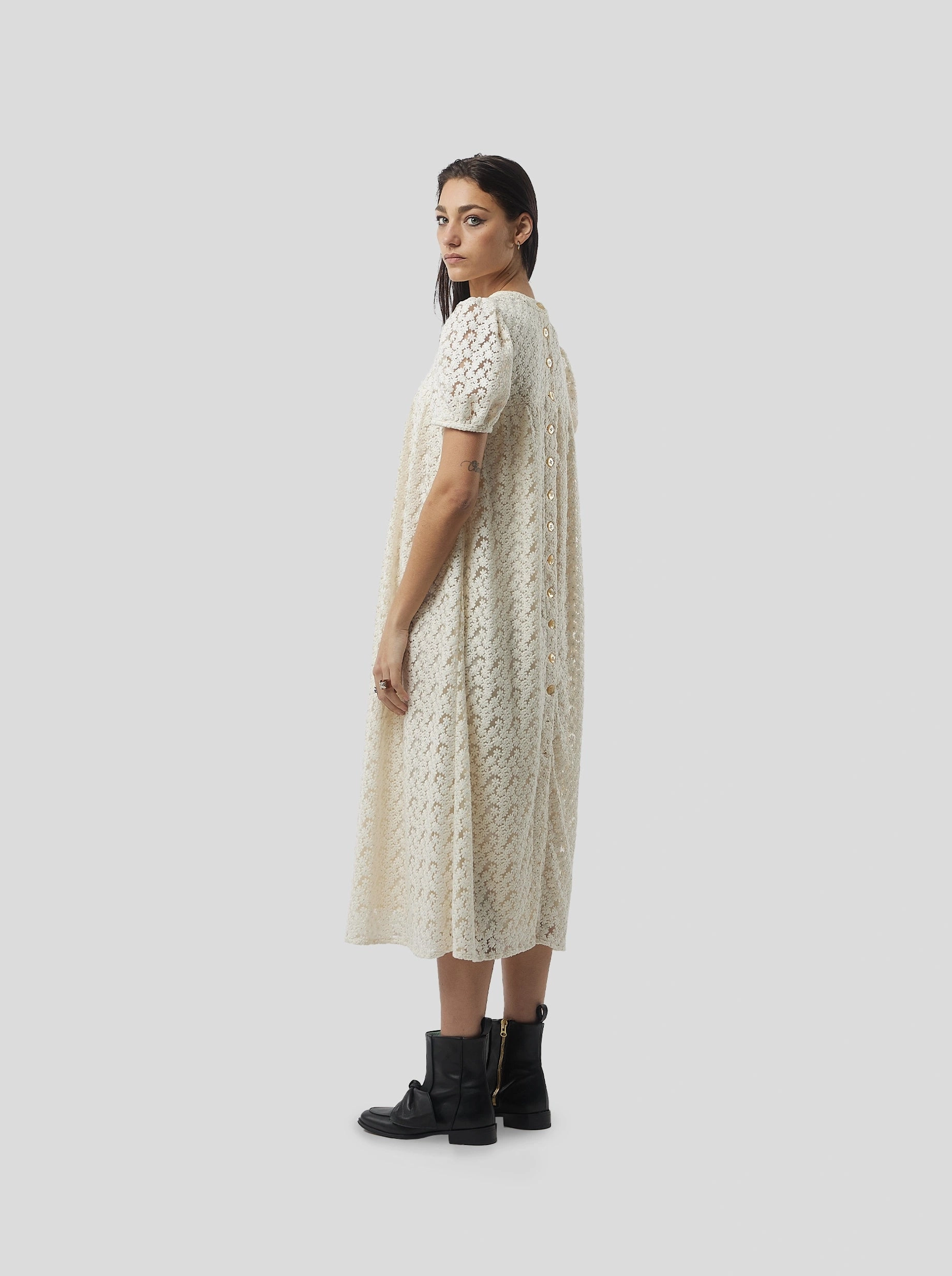 Robe Gaya en Dentelle Albâtre