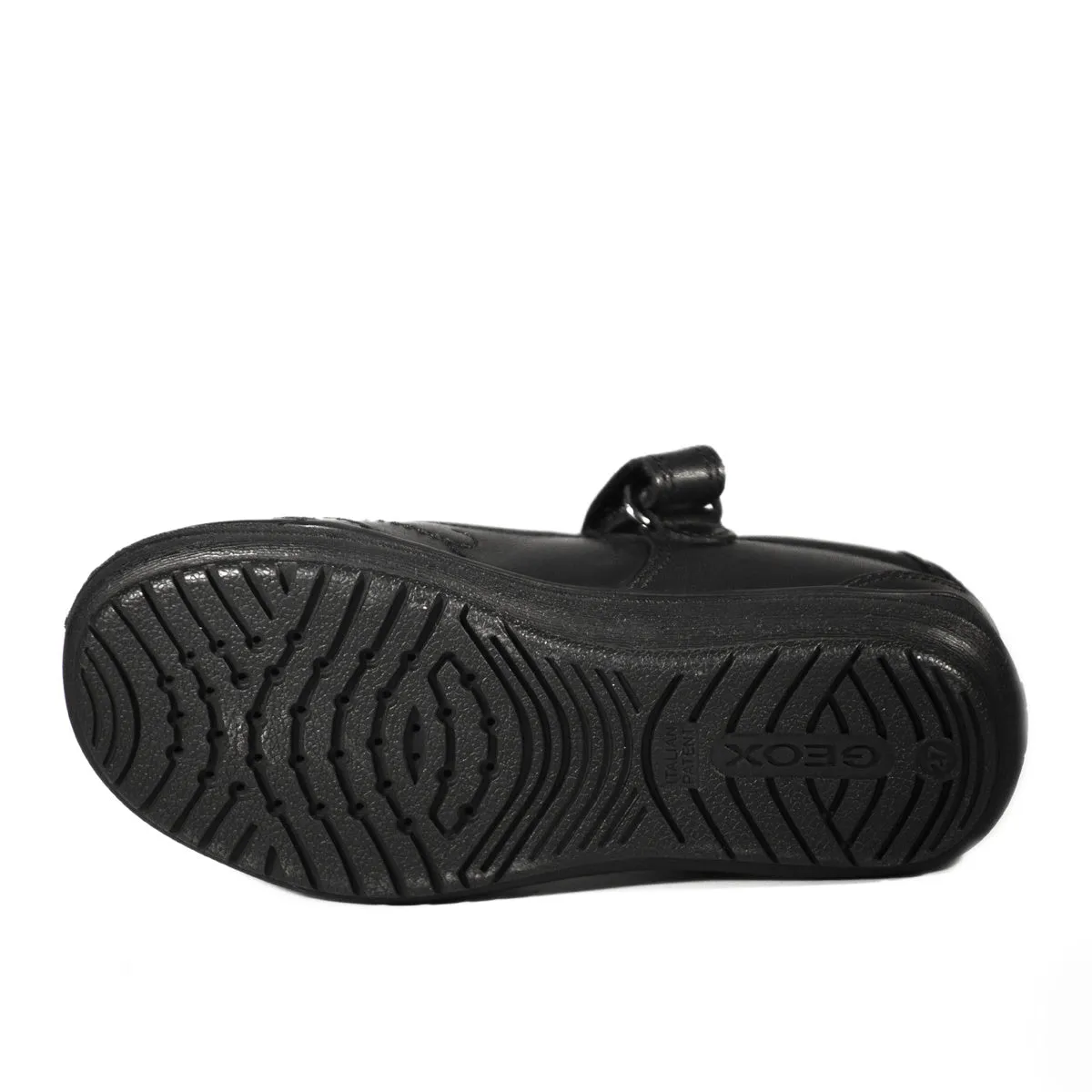 Geox : Chaussures d'école en cuir noir Hadriel