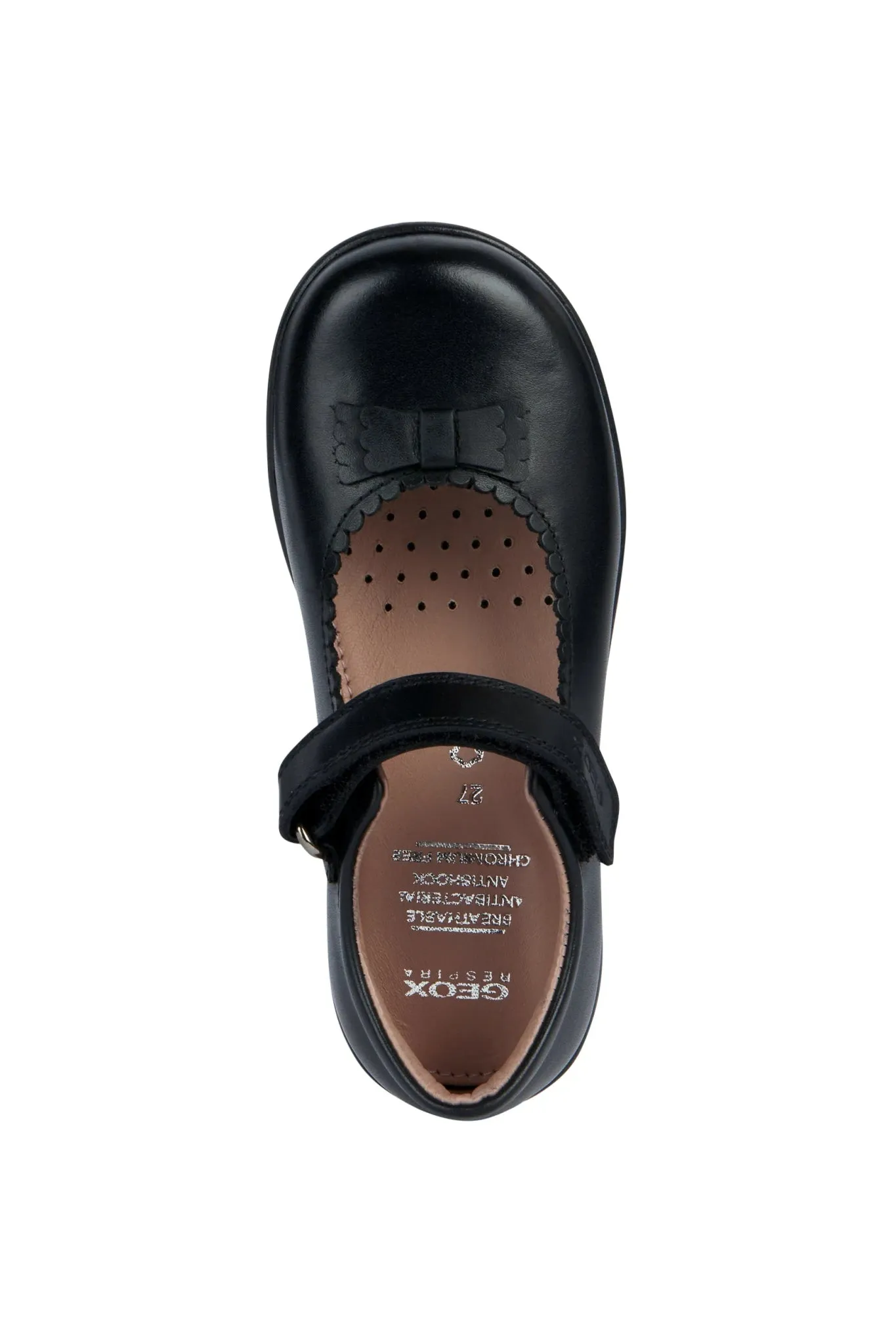 Geox : Naimara - Escarpin Mary Jane à coquille noire - Cuir noir