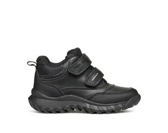 Geox : Bottes d'école imperméables à scratch Simbyos - Noir