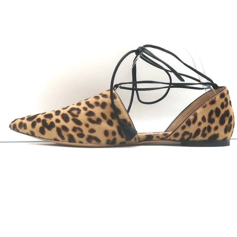 Gianvito Rossi Escarpins à bout pointu d'Orsay en poil de poney imprimé léopard taille 39.5