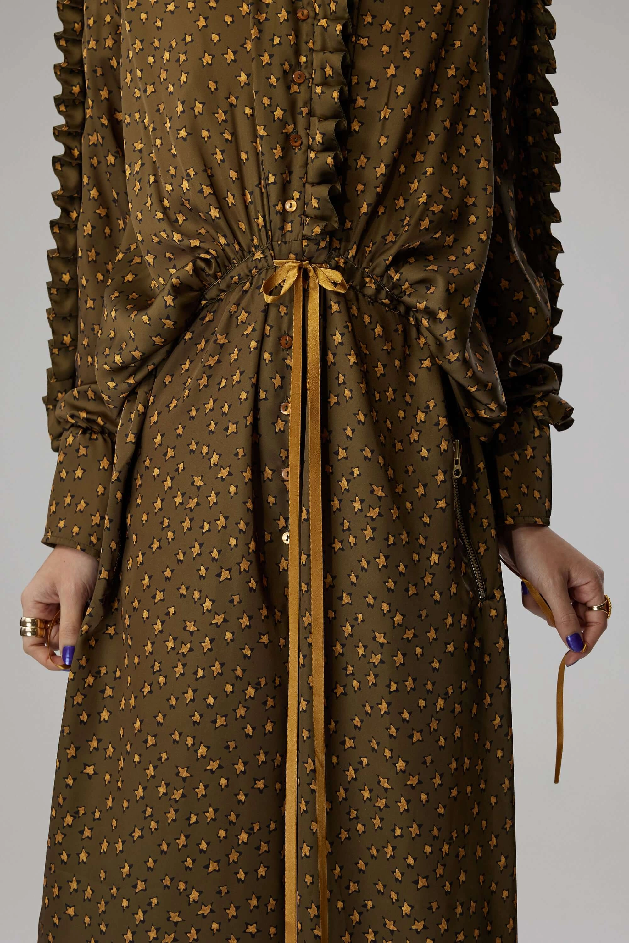 Gil jumpsuit in bark Messy Stars print