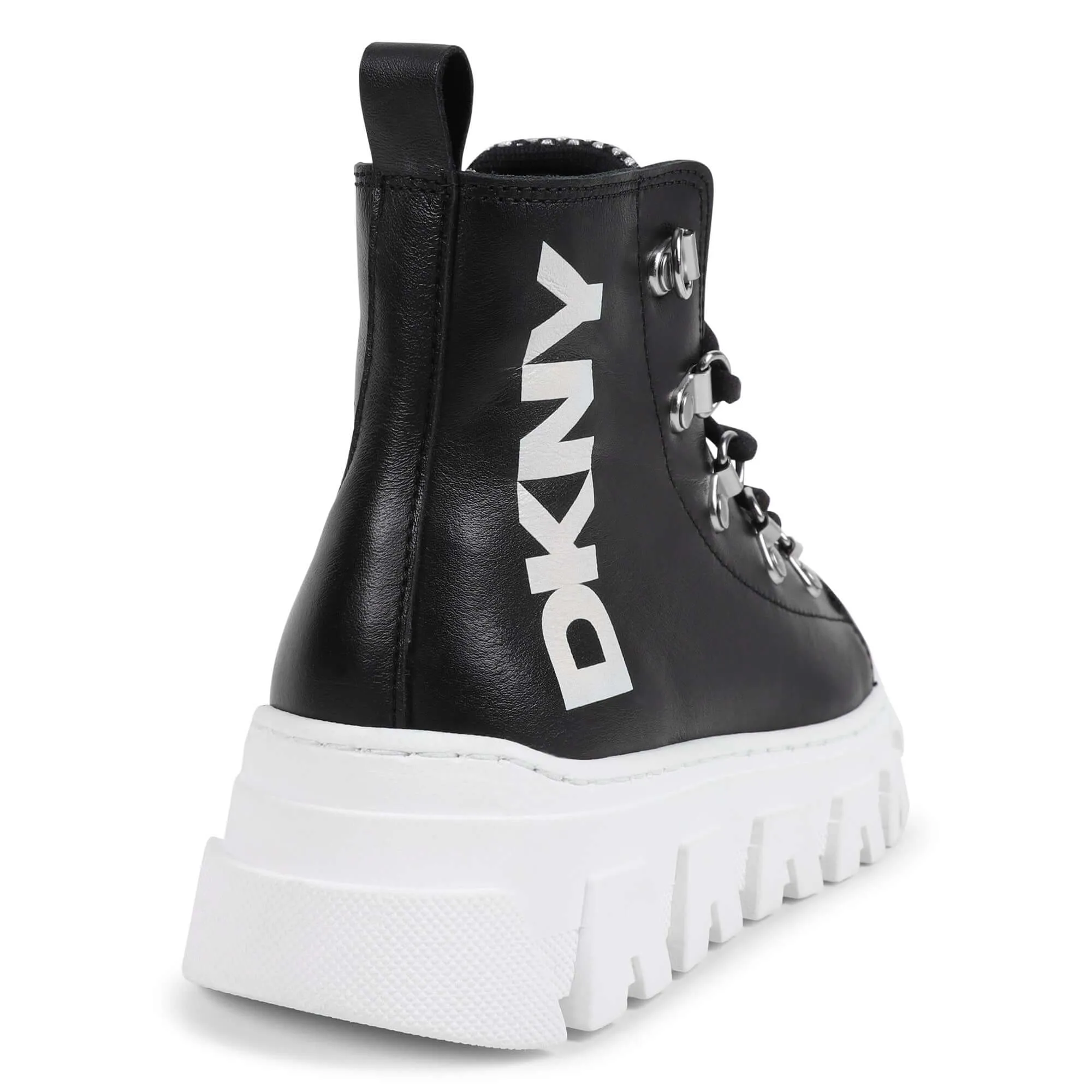 Bottes cheville à lacets noires pour filles